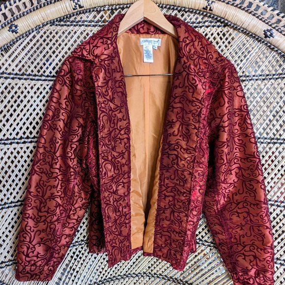 Gorgeous Textured Cranberry Red Jacket - Picture 9 of 14